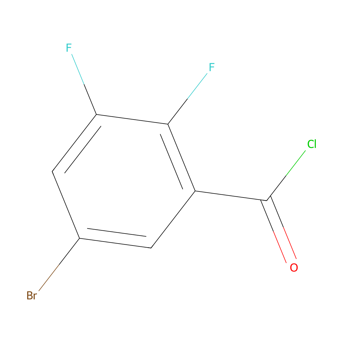 5-Bromo-2,3-difluorobenzoyl chloride molecular structure, CAS 1807172-38-8