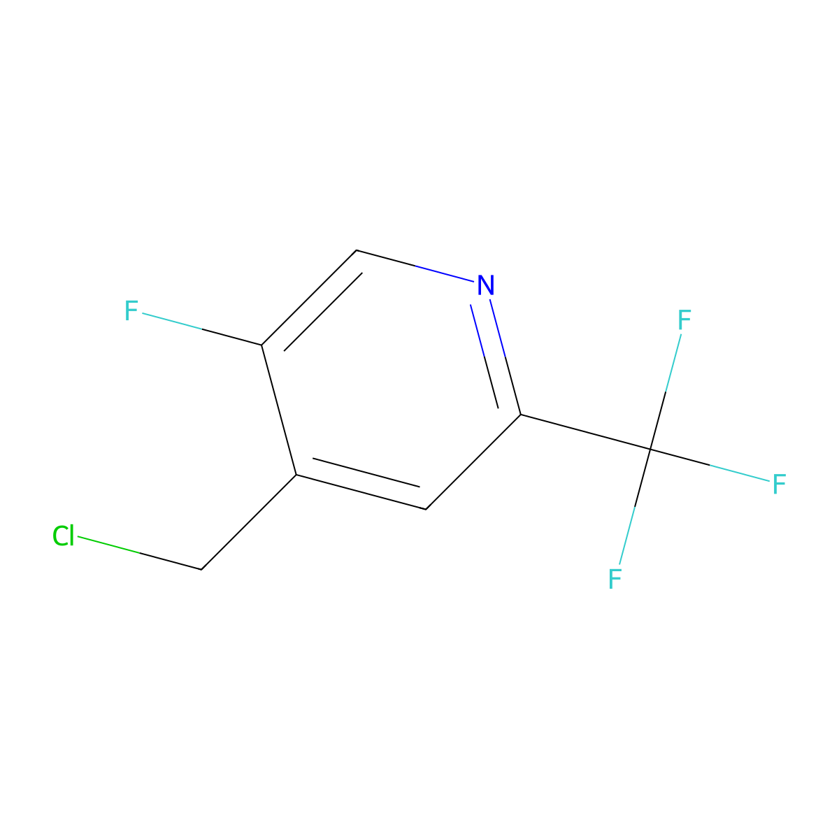 4-(Chloromethyl)-5-fluoro-2-(trifluoromethyl)pyridine molecular structure, CAS 1807172-43-5