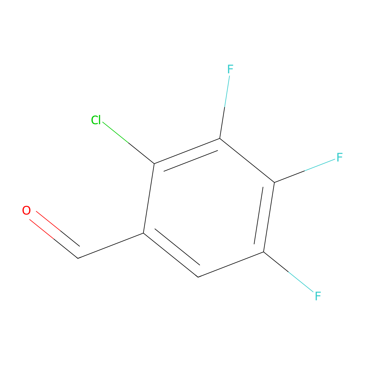 2-Chloro-3,4,5-trifluorobenzaldehyde molecular structure, CAS 1807172-70-8