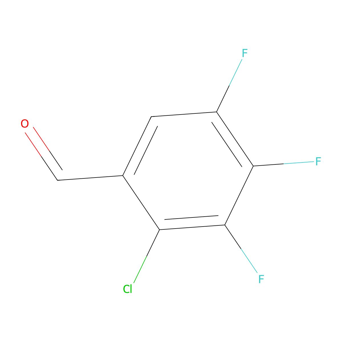 2-Chloro-3,4,5-trifluorobenzaldehyde molecular structure, CAS 1807172-70-8