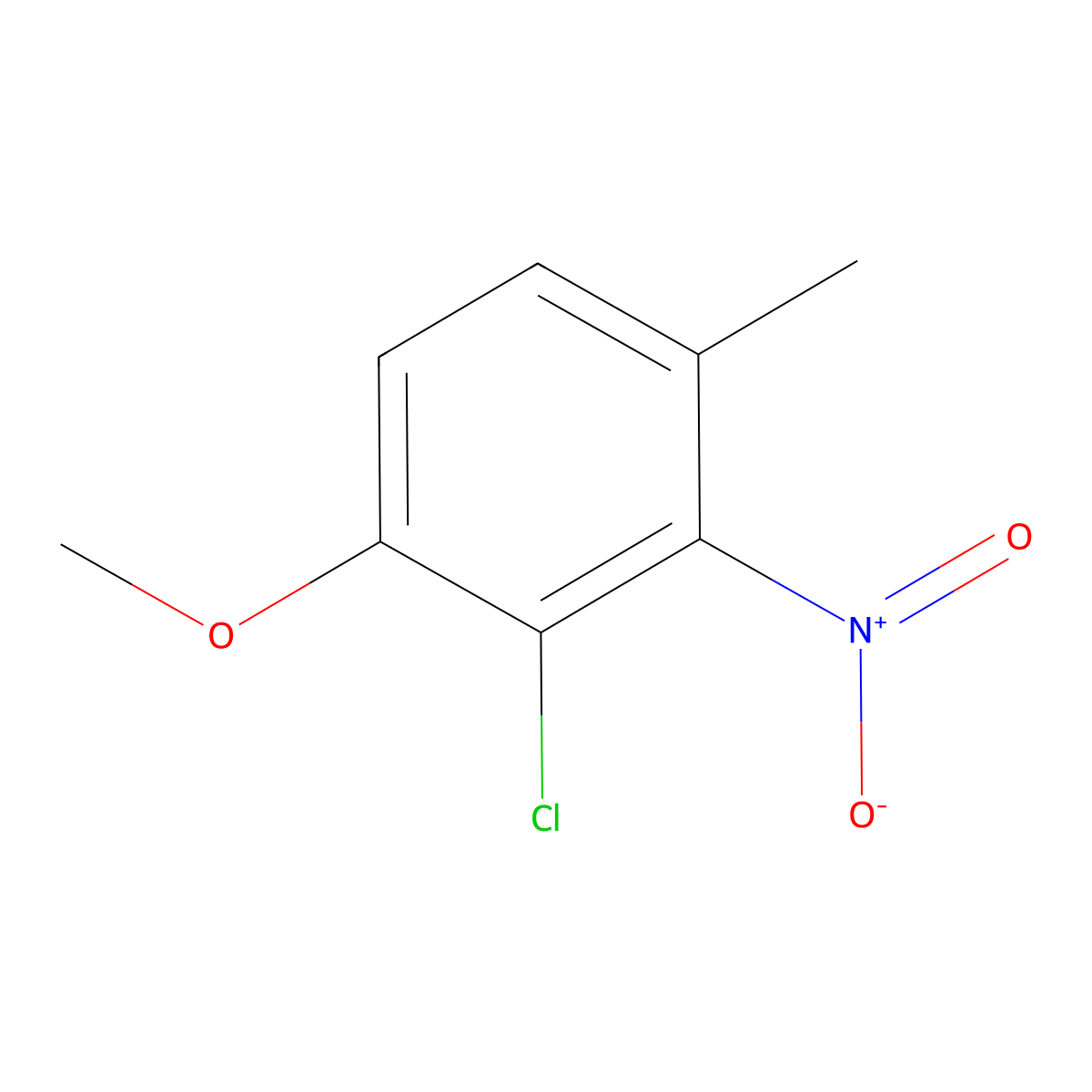 2-Chloro-1-methoxy-4-methyl-3-nitro-benzene molecular structure, CAS 1807173-28-9