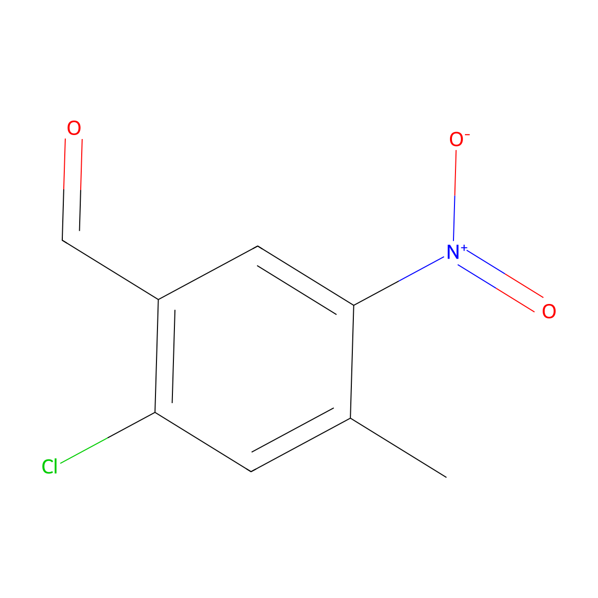 2-Chloro-4-methyl-5-nitrobenzaldehyde molecular structure, CAS 1807173-37-0