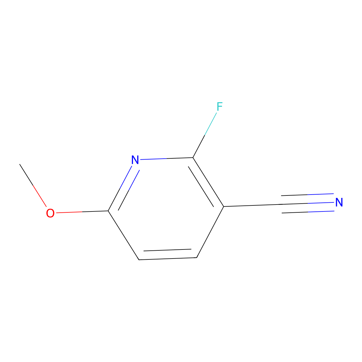 2-Fluoro-6-methoxynicotinonitrile molecular structure, CAS 1807173-46-1