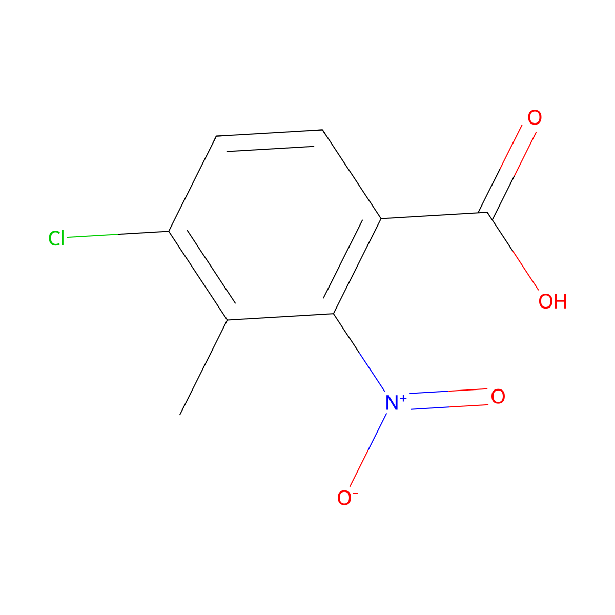 4-Chloro-3-methyl-2-nitrobenzoic acid molecular structure, CAS 1807173-63-2