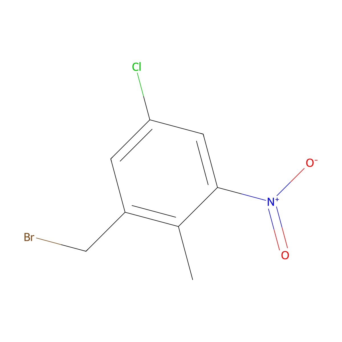 1-(Bromomethyl)-5-chloro-2-methyl-3-nitrobenzene molecular structure, CAS 1807174-54-4
