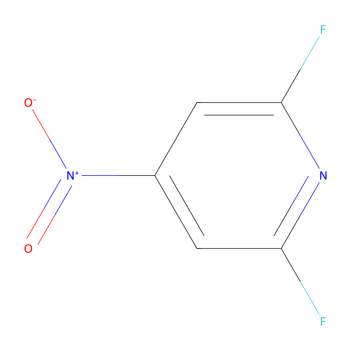 2,6-Difluoro-4-nitropyridine molecular structure, CAS 1807176-11-9