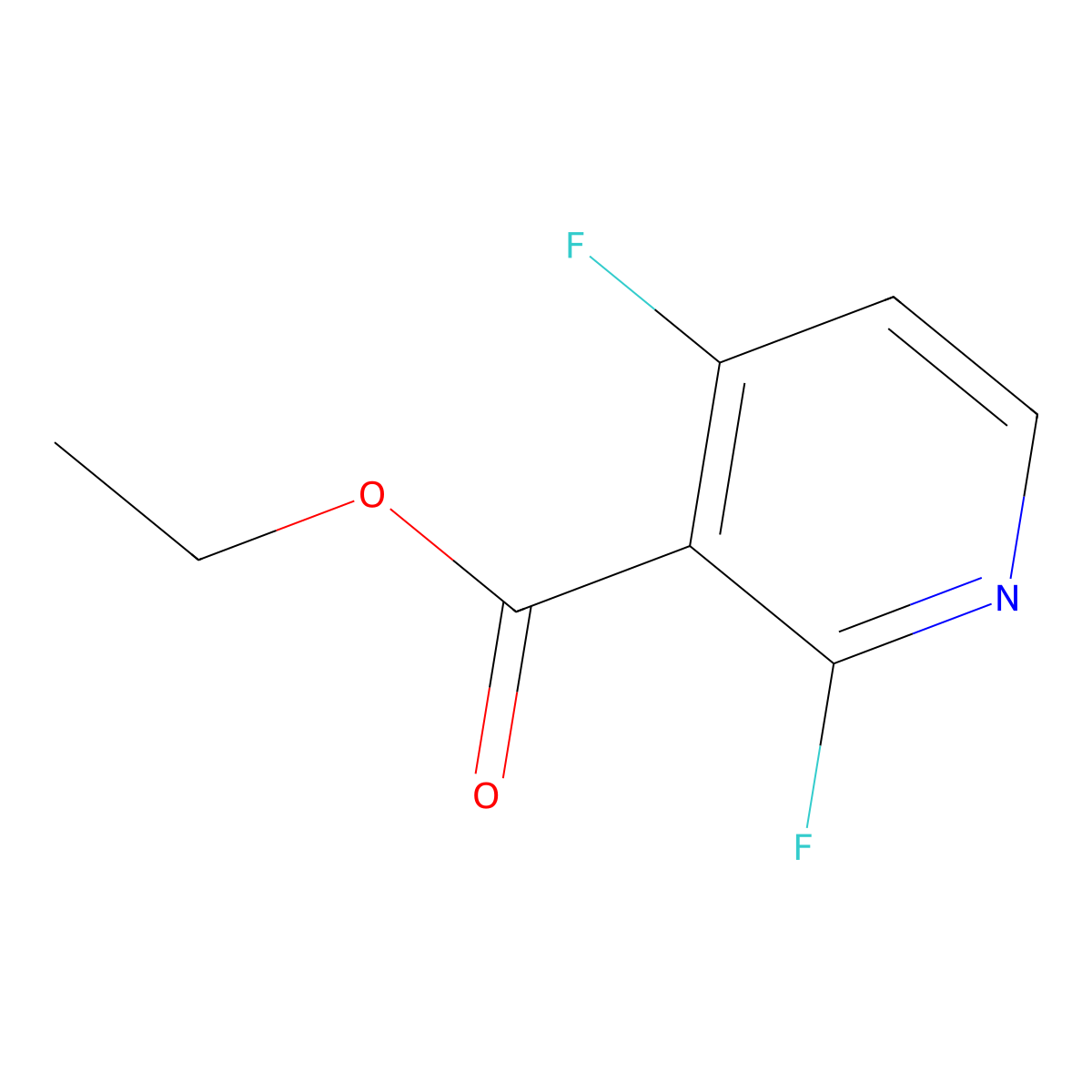 Ethyl 2,4-difluoronicotinate molecular structure, CAS 1807176-77-7