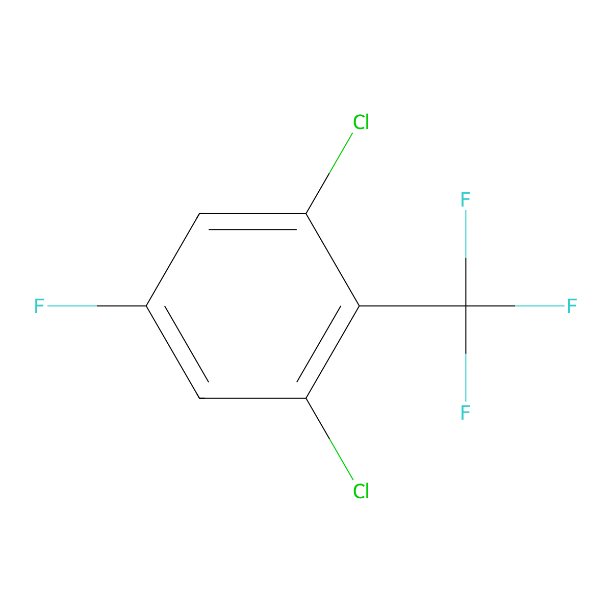 1,3-Dichloro-5-fluoro-2-(trifluoromethyl)benzene molecular structure, CAS 1807179-76-5