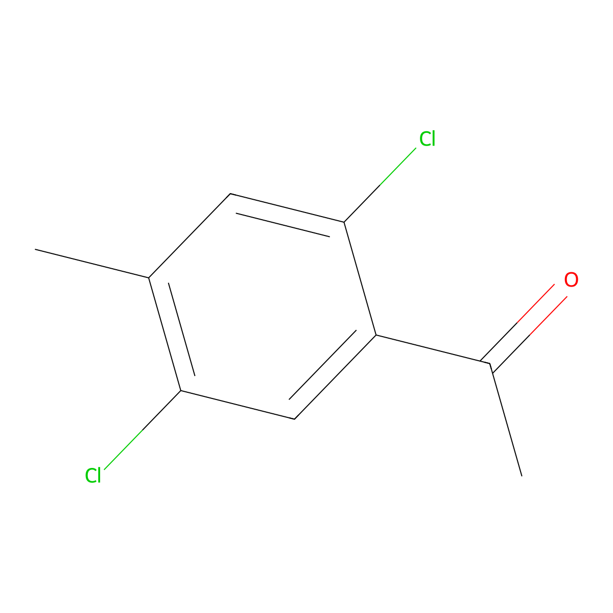 1-(2,5-Dichloro-4-methylphenyl)ethan-1-one molecular structure, CAS 1807179-94-7
