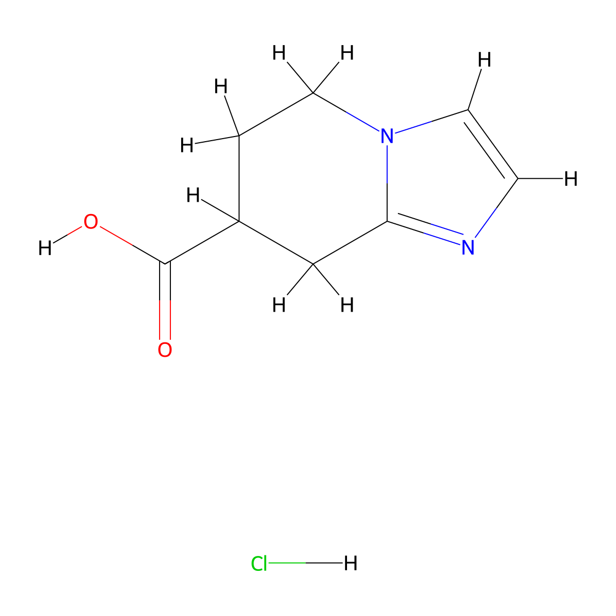 5H,6H,7H,8H-imidazo(1,2-a)pyridine-7-carboxylic acid hydrochloride molecular structure, CAS 180718-21-2