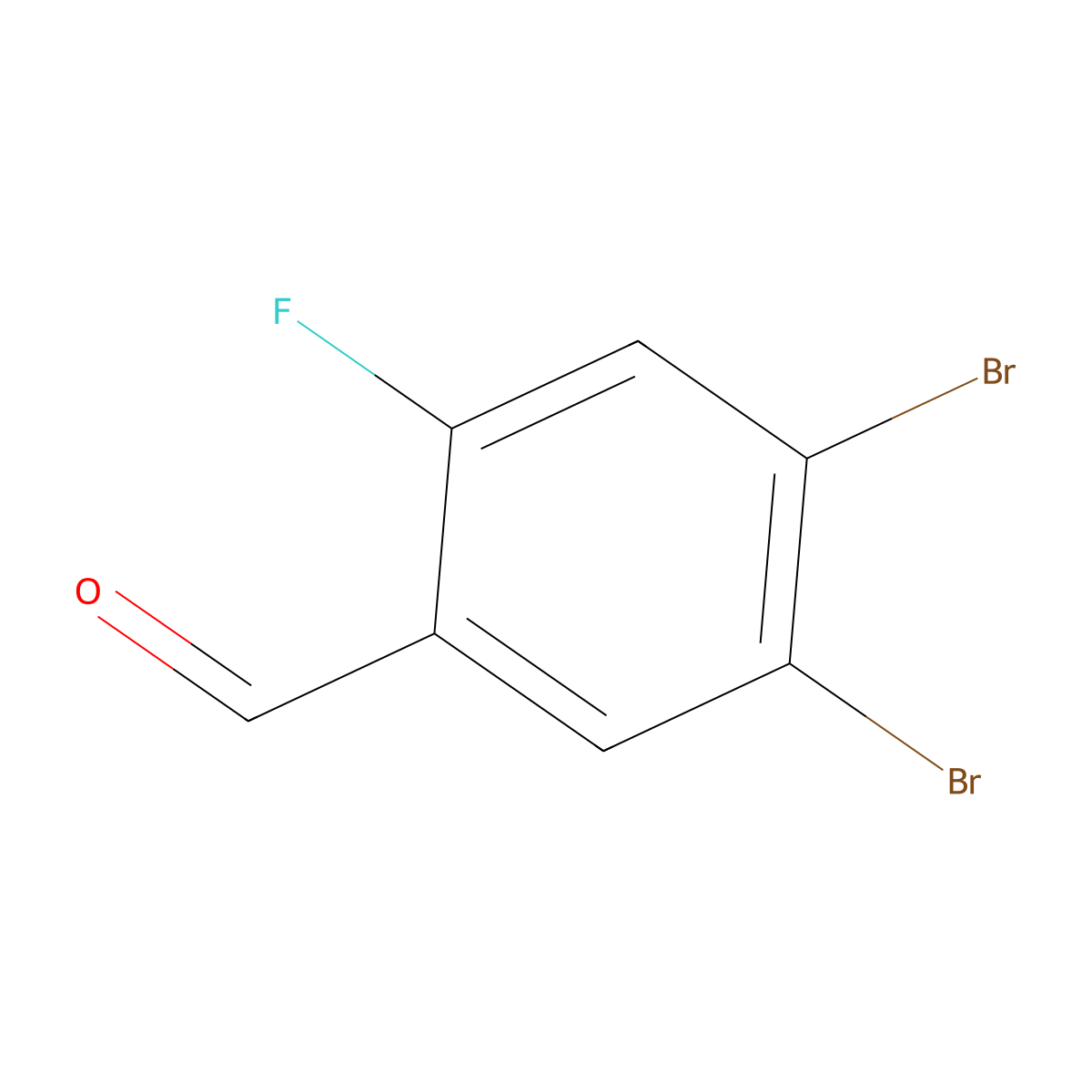 4,5-Dibromo-2-fluorobenzaldehyde molecular structure, CAS 1807181-56-1
