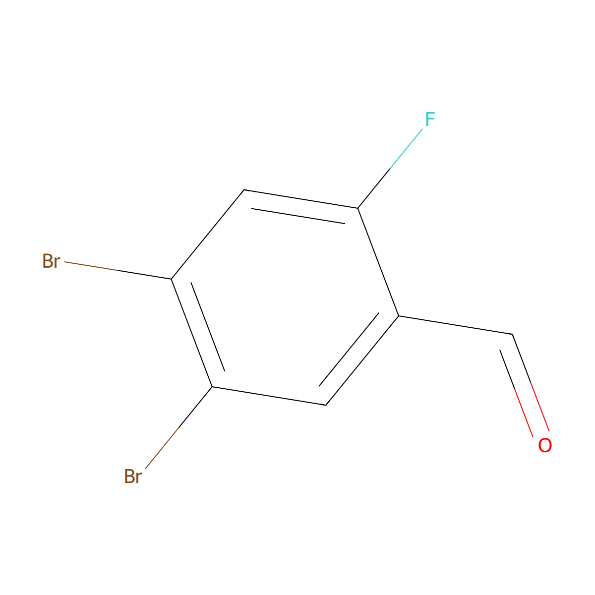 4,5-Dibromo-2-fluorobenzaldehyde molecular structure, CAS 1807181-56-1
