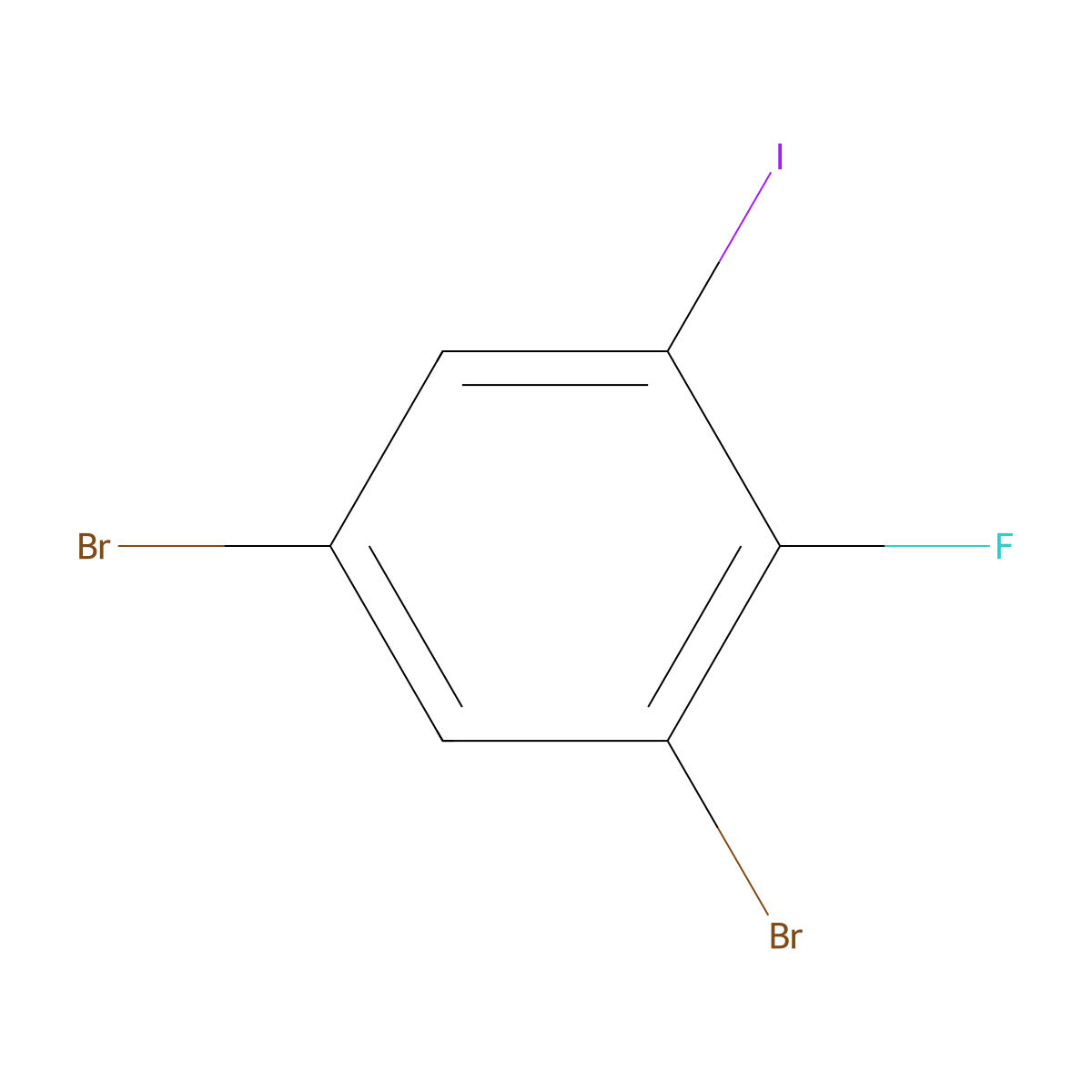 1,5-Dibromo-2-fluoro-3-iodobenzene molecular structure, CAS 1807182-16-6