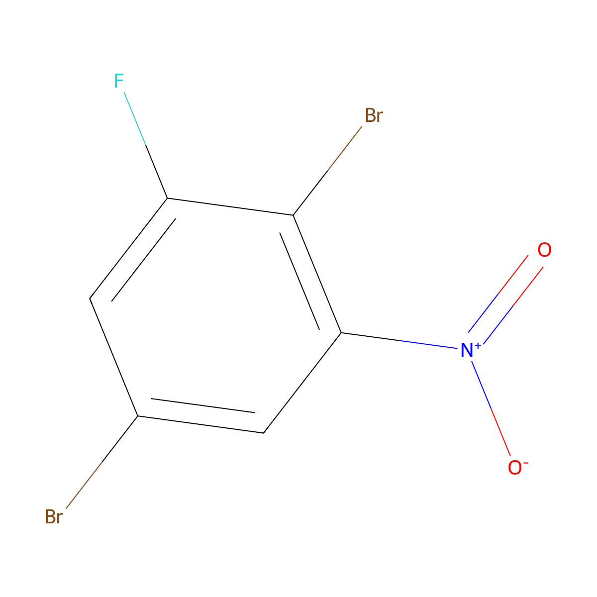 1,4-Dibromo-2-fluoro-6-nitrobenzene molecular structure, CAS 1807182-22-4