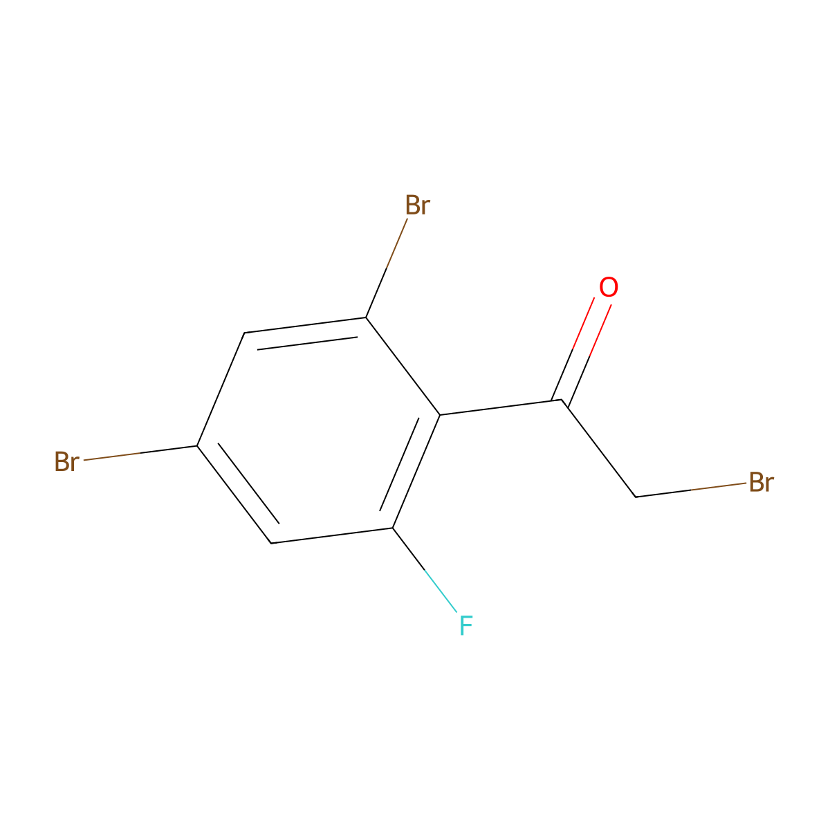 2',4'-Dibromo-6'-fluorophenacyl bromide molecular structure, CAS 1807182-29-1