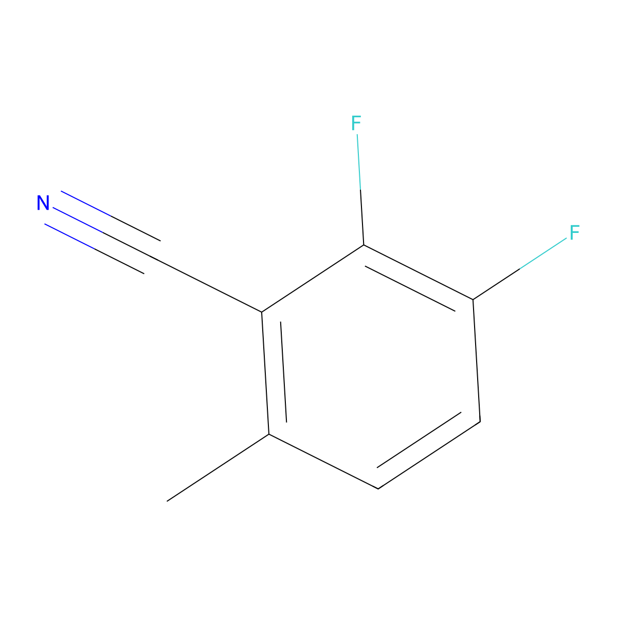2,3-Difluoro-6-methylbenzonitrile molecular structure, CAS 1807183-03-4