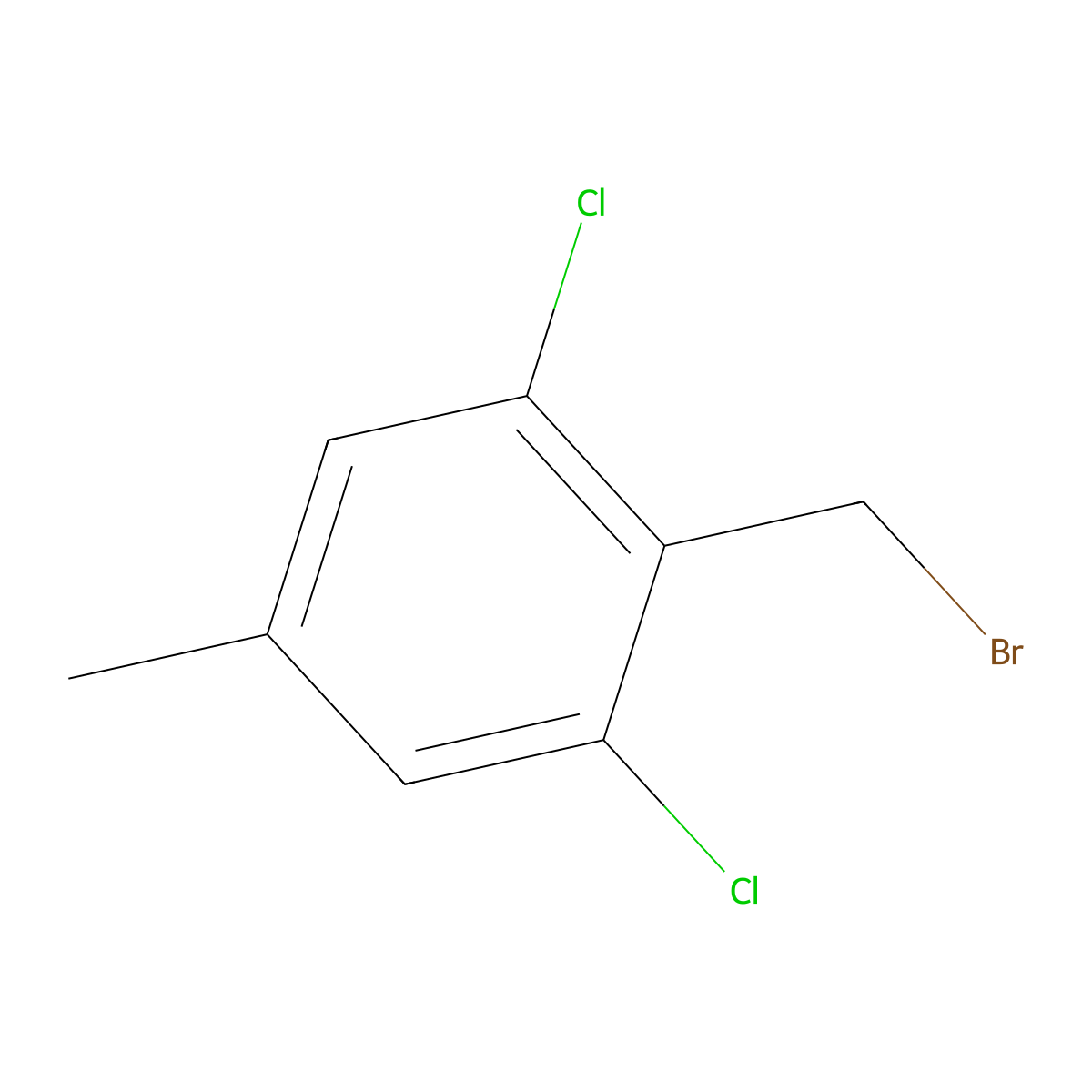 2,6-Dichloro-4-methylbenzyl bromide molecular structure, CAS 1807183-11-4