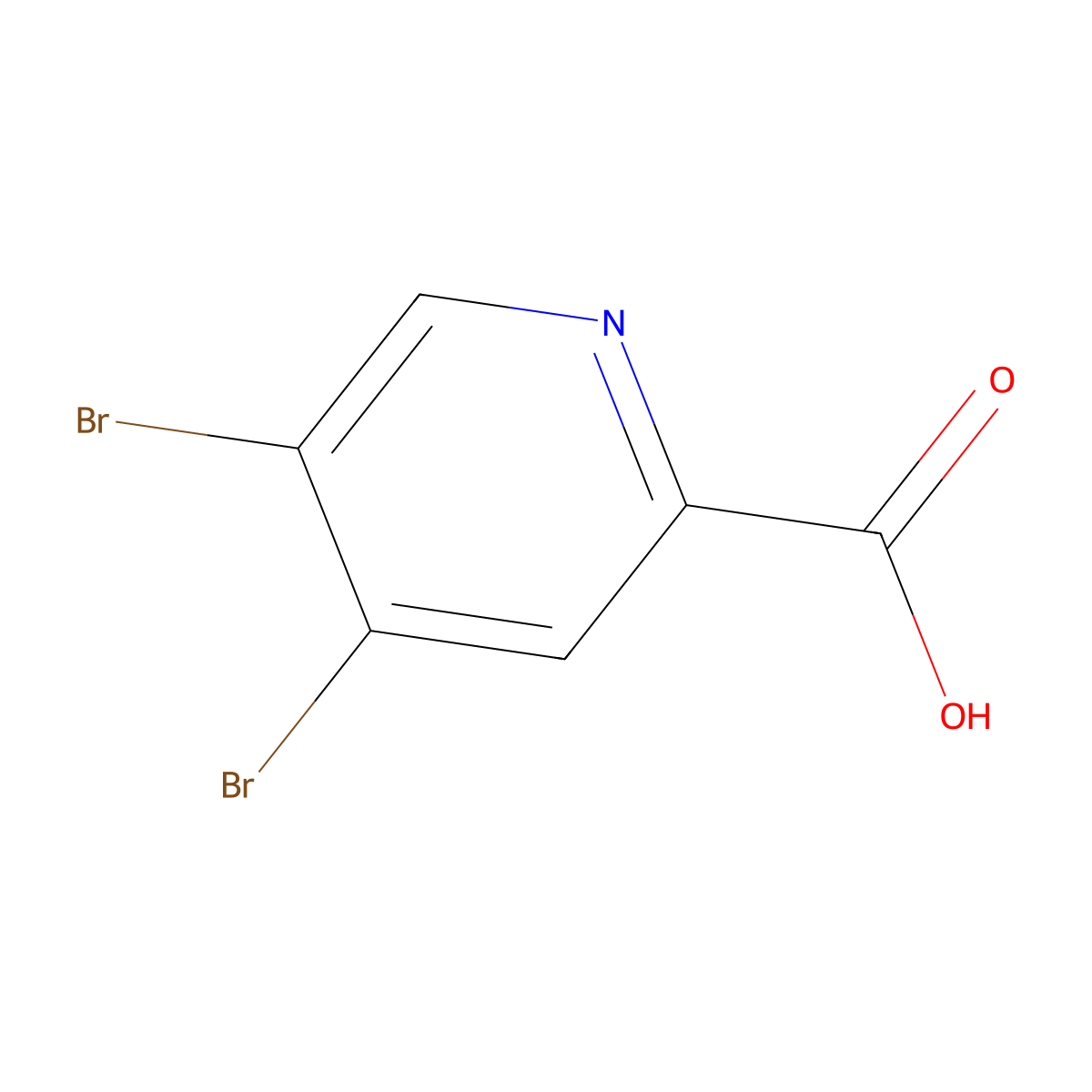 4,5-Dibromopicolinic acid molecular structure, CAS 1807183-42-1