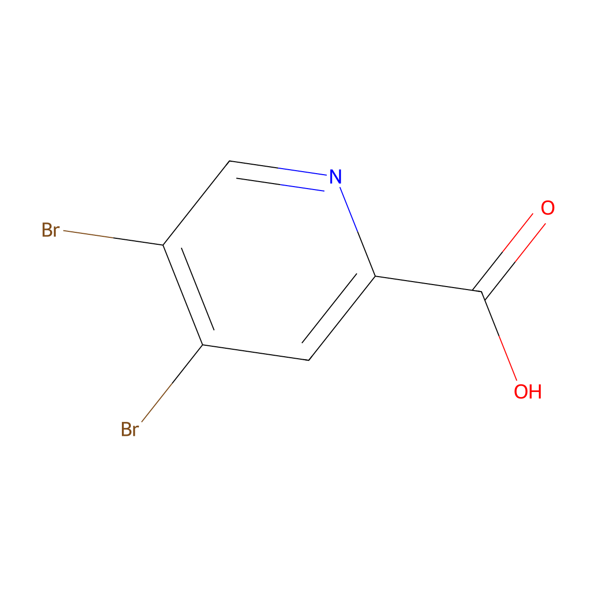 4,5-Dibromopicolinic acid molecular structure, CAS 1807183-42-1