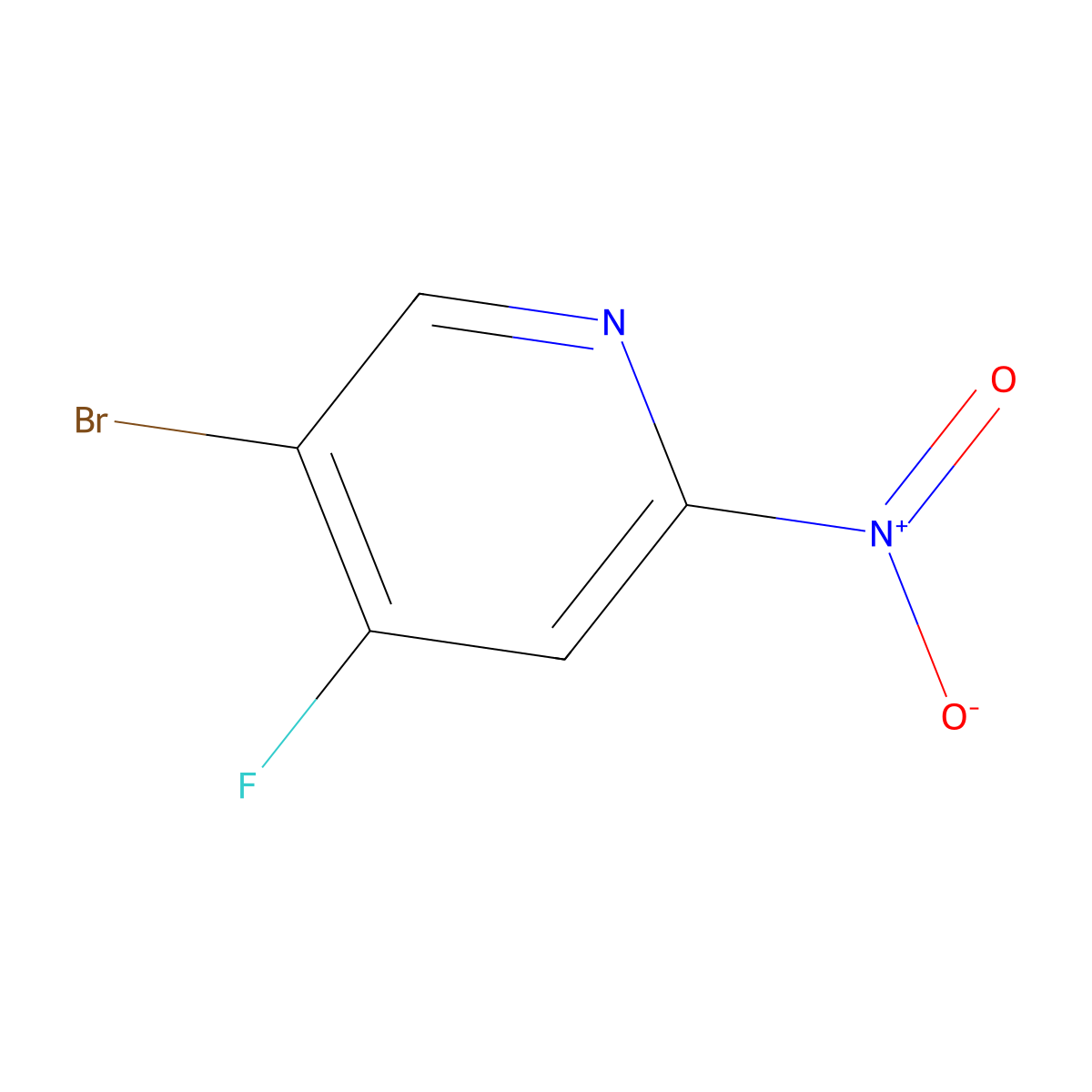 5-Bromo-4-fluoro-2-nitropyridine molecular structure, CAS 1807183-67-0