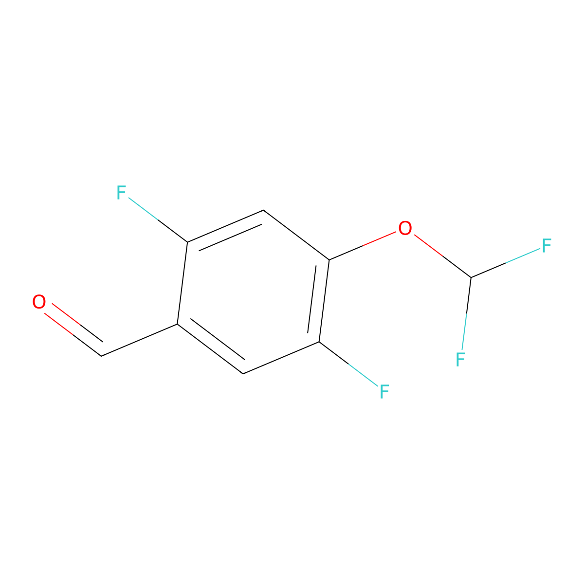 4-(Difluoromethoxy)-2,5-difluorobenzaldehyde molecular structure, CAS 1807184-84-4