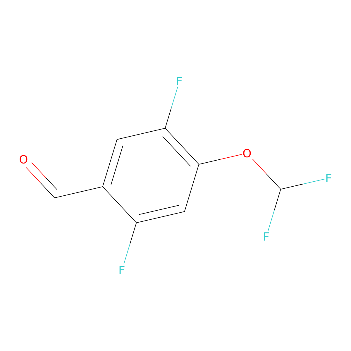 4-(Difluoromethoxy)-2,5-difluorobenzaldehyde molecular structure, CAS 1807184-84-4