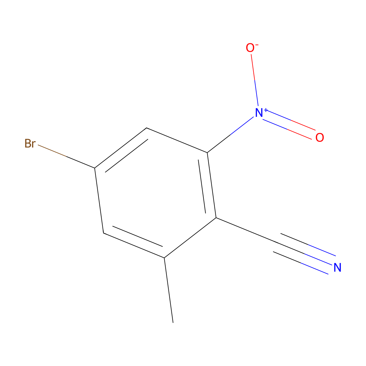 4-Bromo-2-methyl-6-nitrobenzonitrile molecular structure, CAS 1807186-81-7