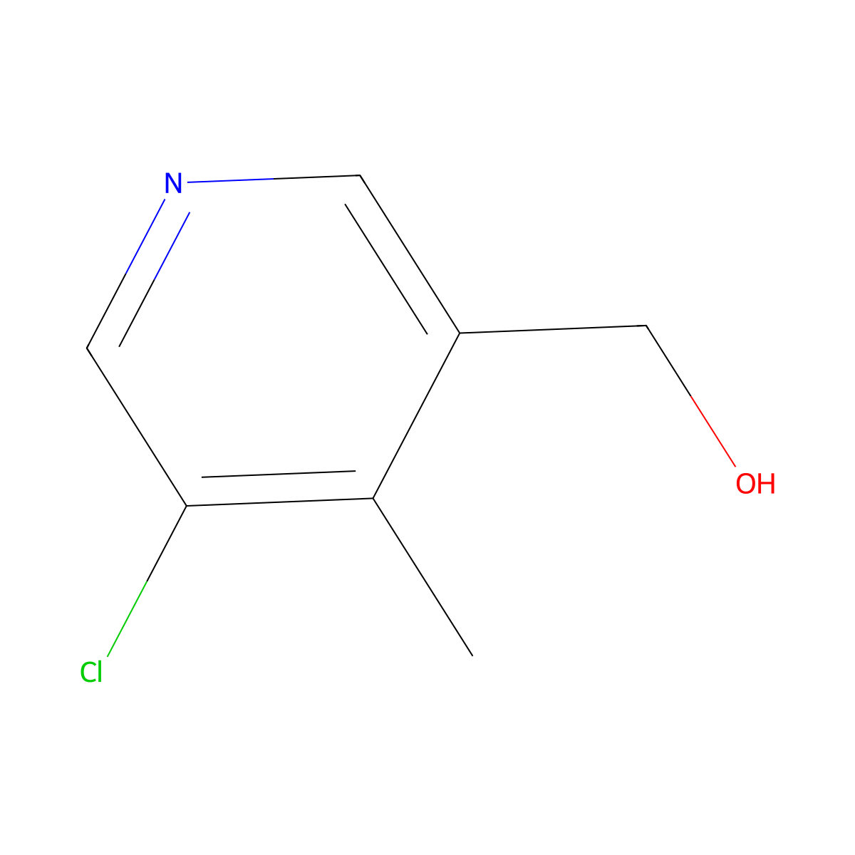 (5-Chloro-4-methylpyridin-3-yl)methanol molecular structure, CAS 1807186-88-4
