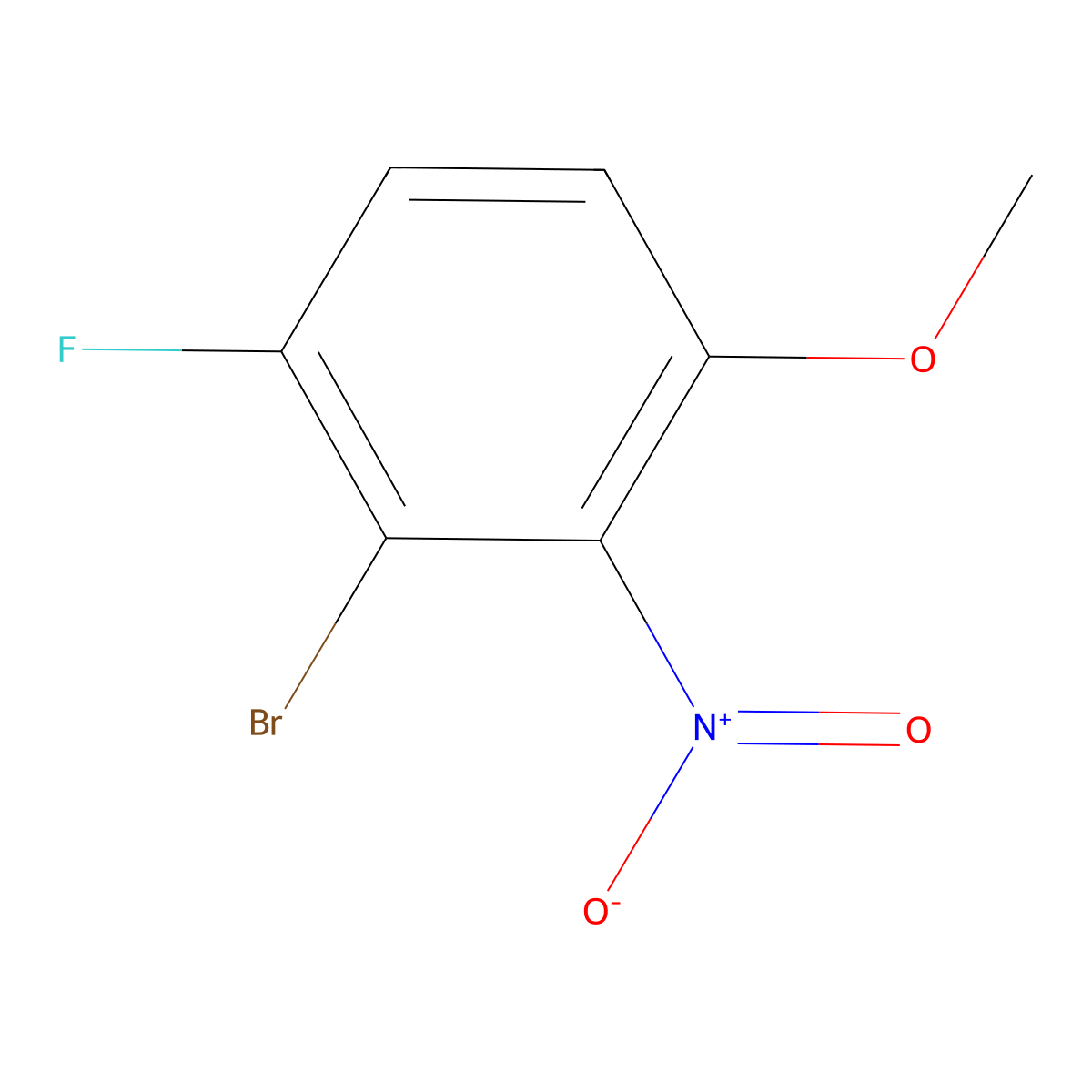 3-Bromo-4-fluoro-2-nitroanisole molecular structure, CAS 1807192-67-1