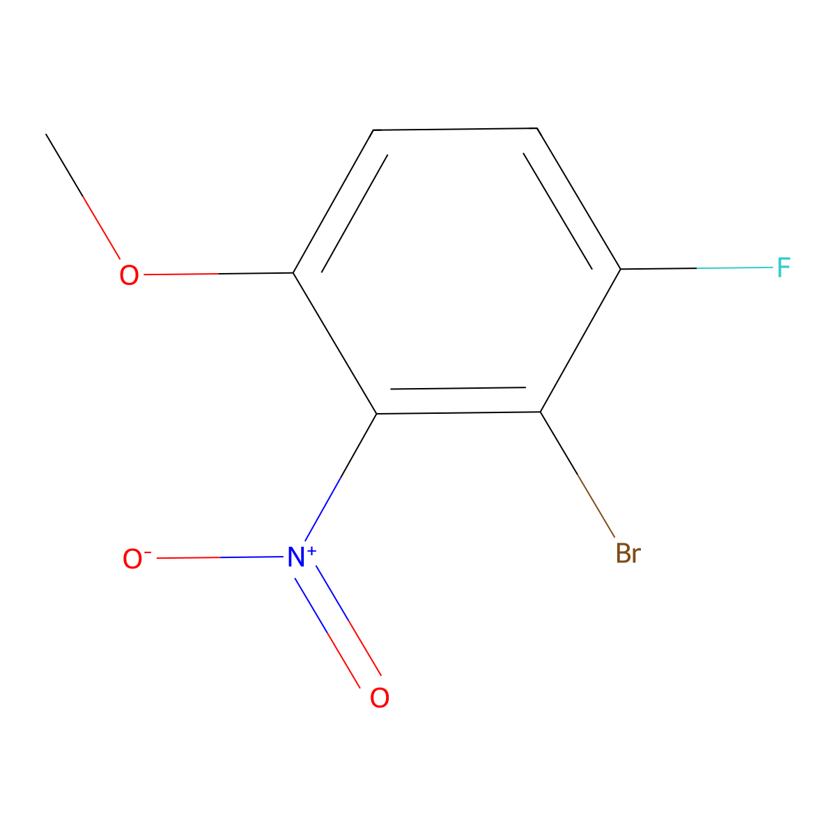 3-Bromo-4-fluoro-2-nitroanisole molecular structure, CAS 1807192-67-1