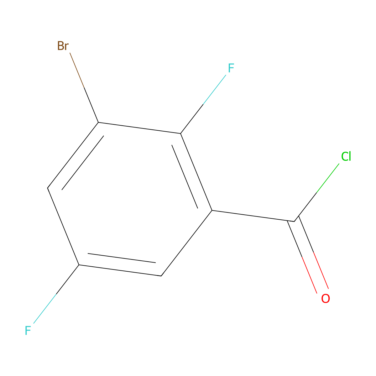 3-Bromo-2,5-difluorobenzoyl chloride molecular structure, CAS 1807193-33-4