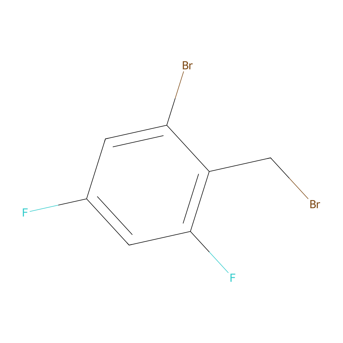 2-Bromo-4,6-difluorobenzyl bromide molecular structure, CAS 1807193-40-3