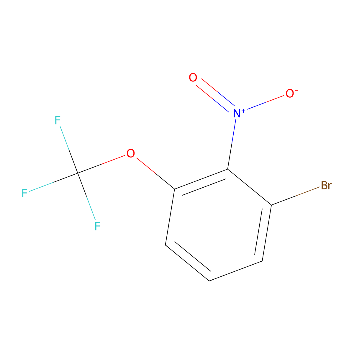 1-Bromo-2-nitro-3-(trifluoromethoxy)benzene molecular structure, CAS 1807193-54-9
