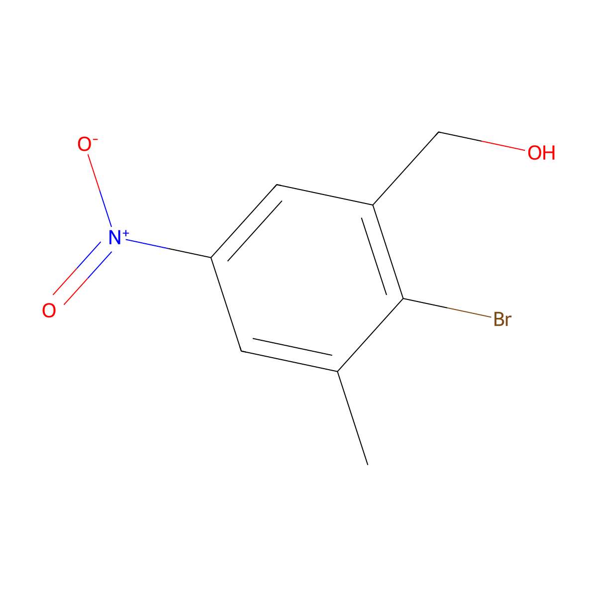 (2-Bromo-3-methyl-5-nitrophenyl)methanol molecular structure, CAS 1807195-87-4