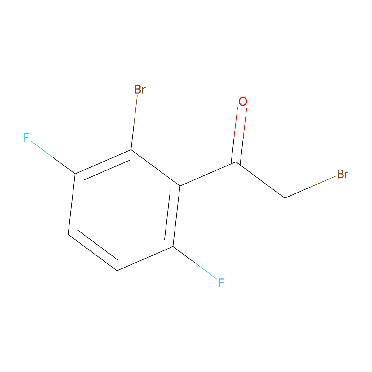 2-Bromo-3,6-difluorophenacyl bromide molecular structure, CAS 1807197-48-3