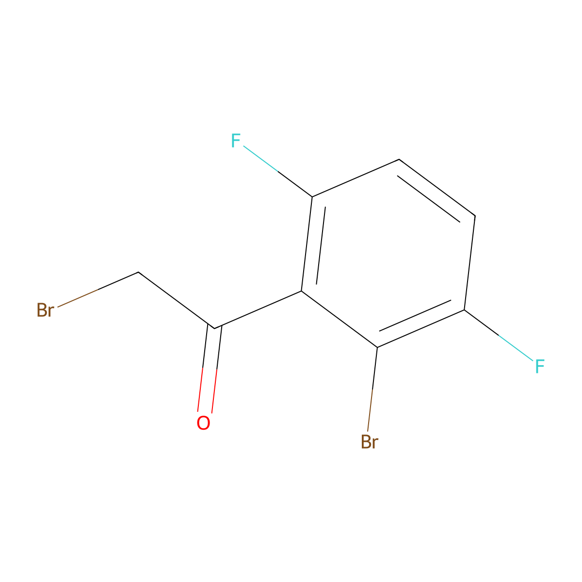 2-Bromo-3,6-difluorophenacyl bromide molecular structure, CAS 1807197-48-3
