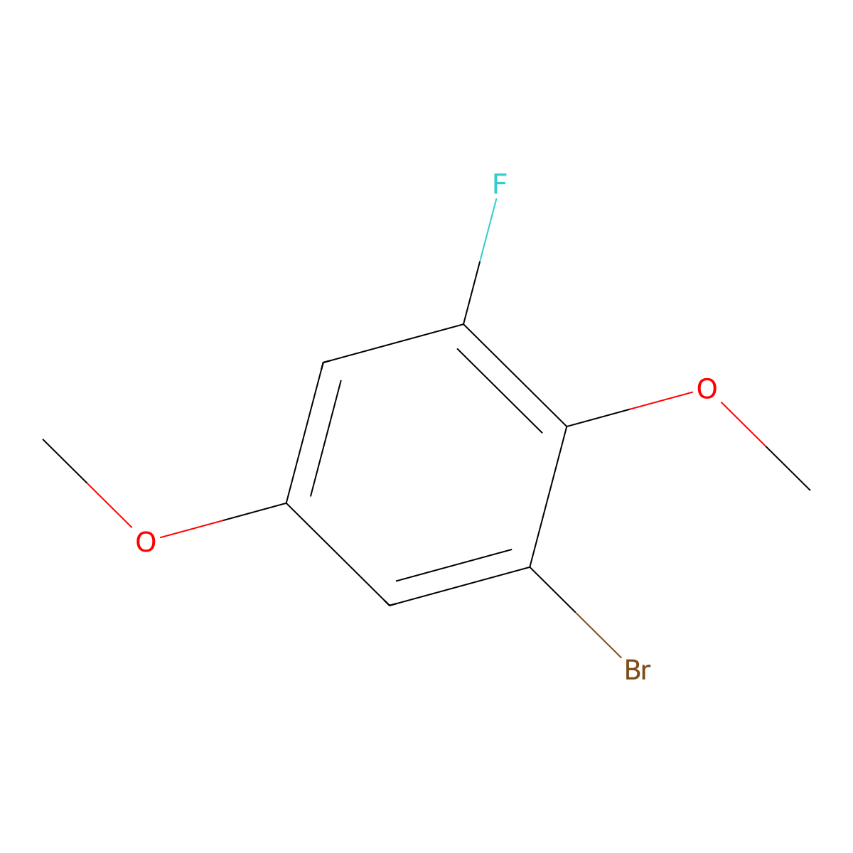 1-Bromo-2,5-dimethoxy-3-fluorobenzene molecular structure, CAS 1807198-28-2