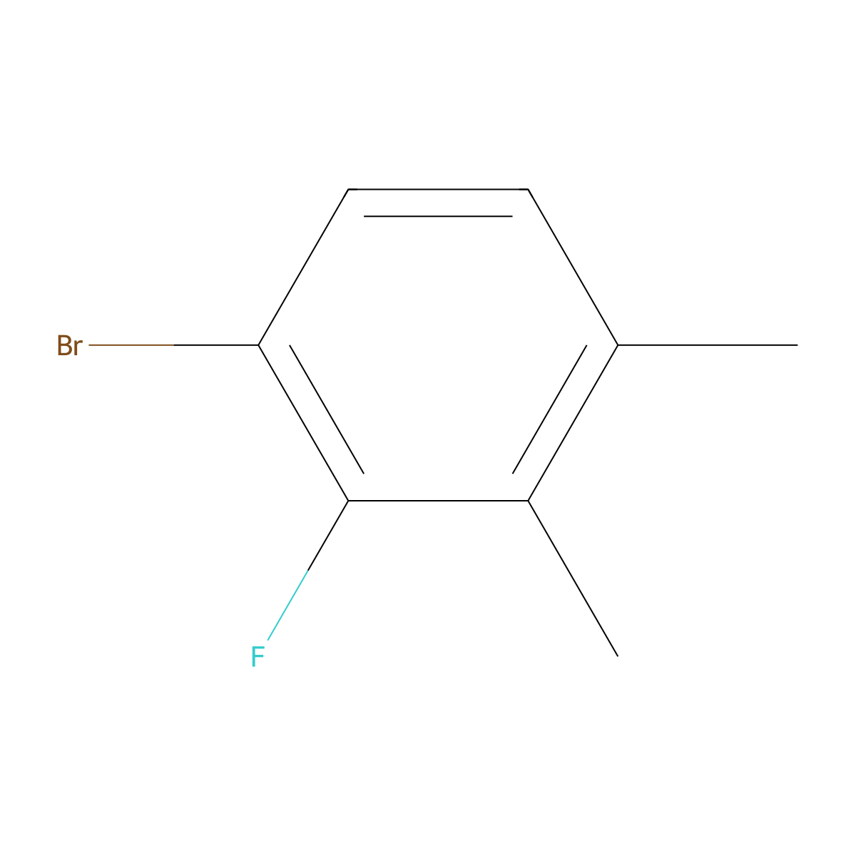 1-Bromo-2-fluoro-3,4-dimethylbenzene molecular structure, CAS 1807198-47-5