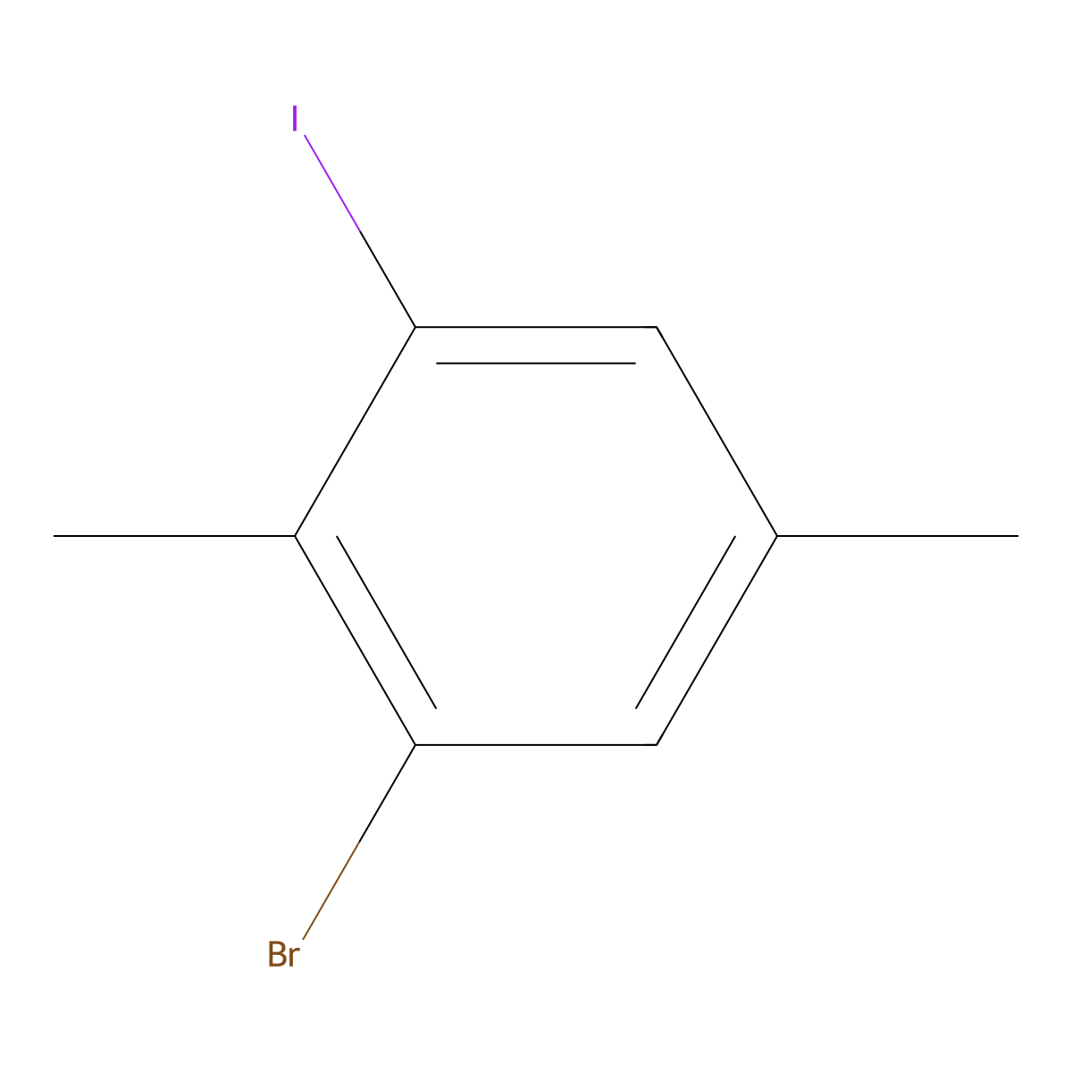 1-Bromo-3-iodo-2,5-dimethylbenzene molecular structure, CAS 1807198-53-3