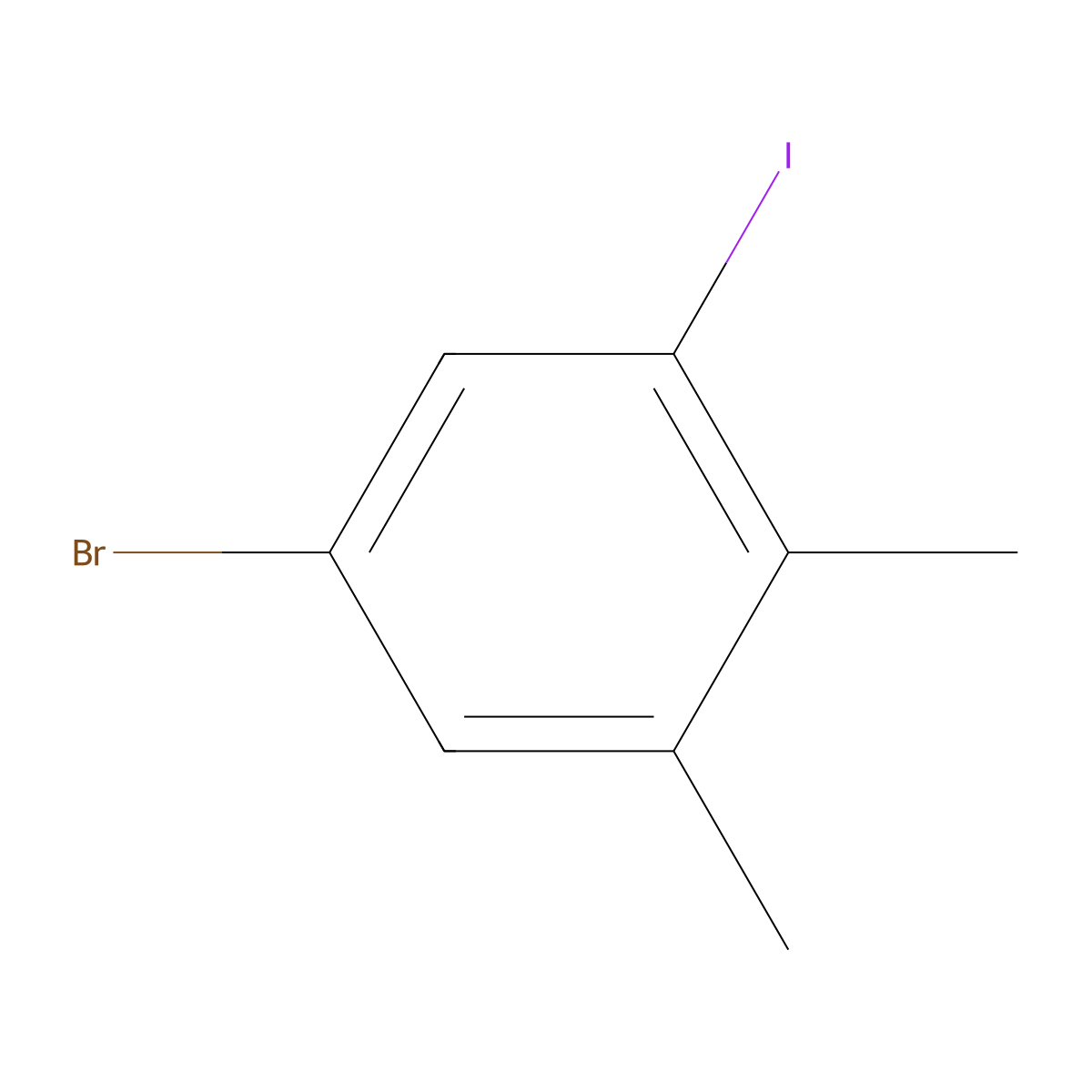 5-Bromo-1-iodo-2,3-dimethylbenzene molecular structure, CAS 1807198-61-3