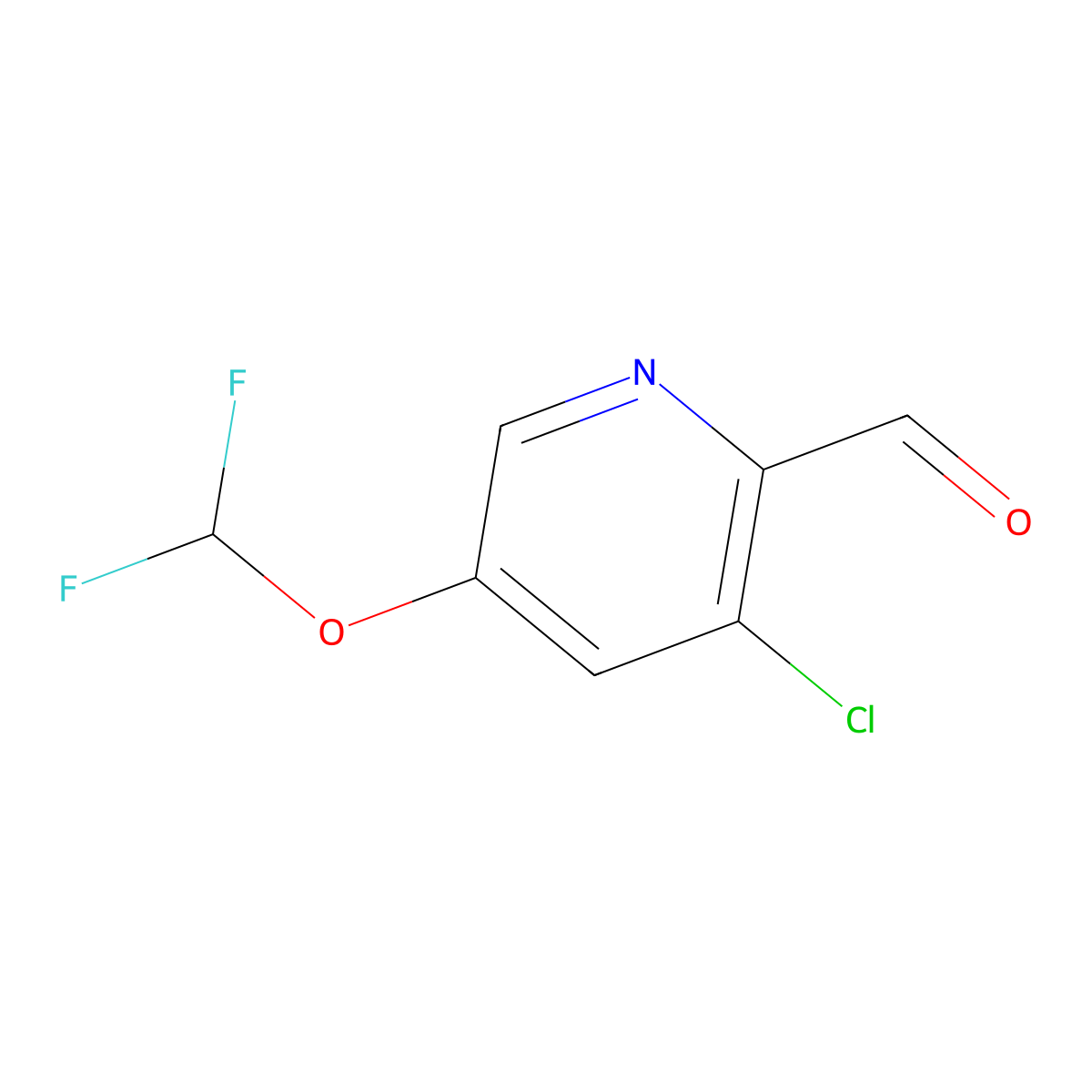 3-Chloro-5-(difluoromethoxy)picolinaldehyde molecular structure, CAS 1807198-94-2