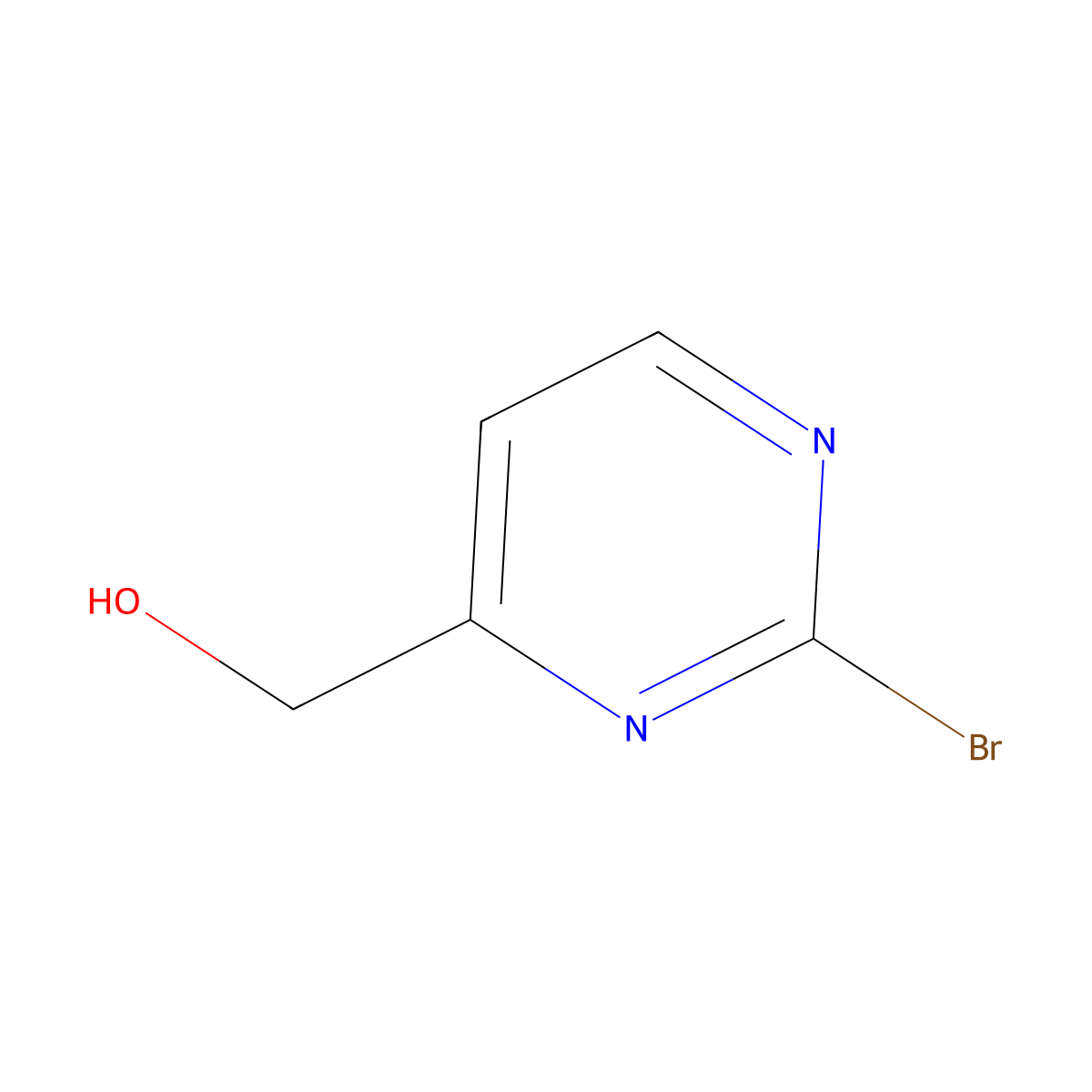(2-Bromopyrimidin-4-yl)methanol molecular structure, CAS 1807200-33-4