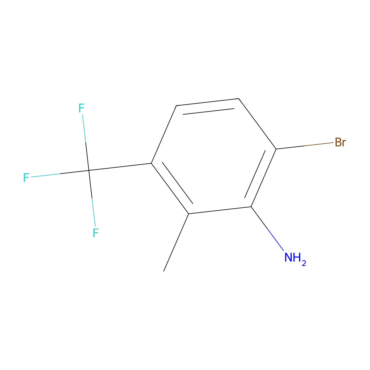 6-Bromo-2-methyl-3-(trifluoromethyl)aniline molecular structure, CAS 1807206-14-9