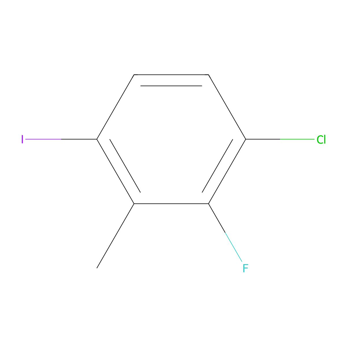 3-Chloro-2-fluoro-6-iodotoluene molecular structure, CAS 1807207-16-4