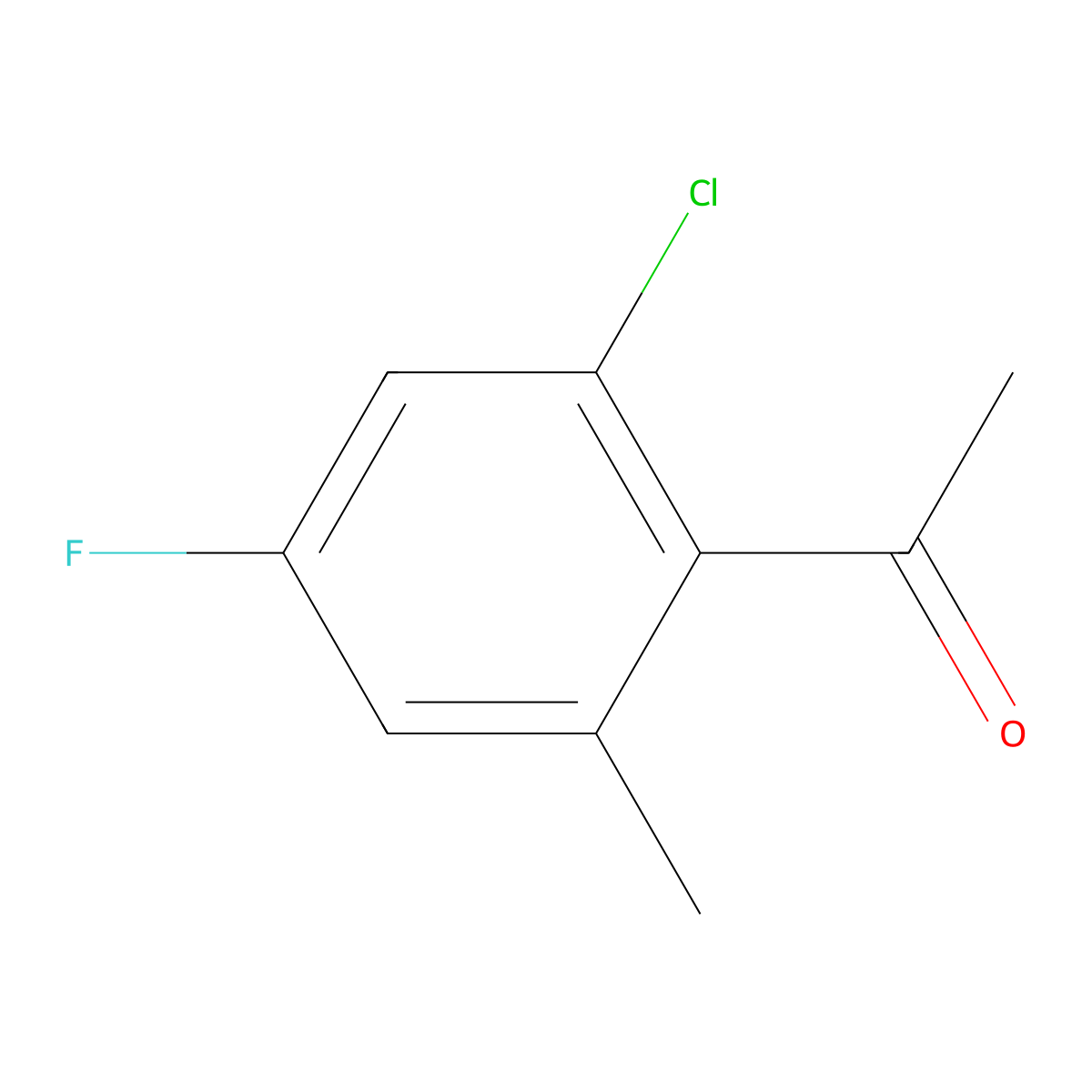 1-(2-Chloro-4-fluoro-6-methylphenyl)ethanone molecular structure, CAS 1807207-36-8