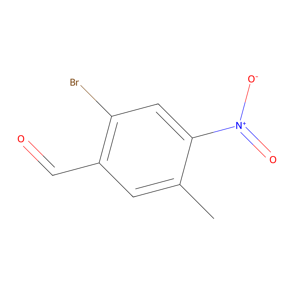 2-Bromo-5-methyl-4-nitrobenzaldehyde molecular structure, CAS 1807208-49-6