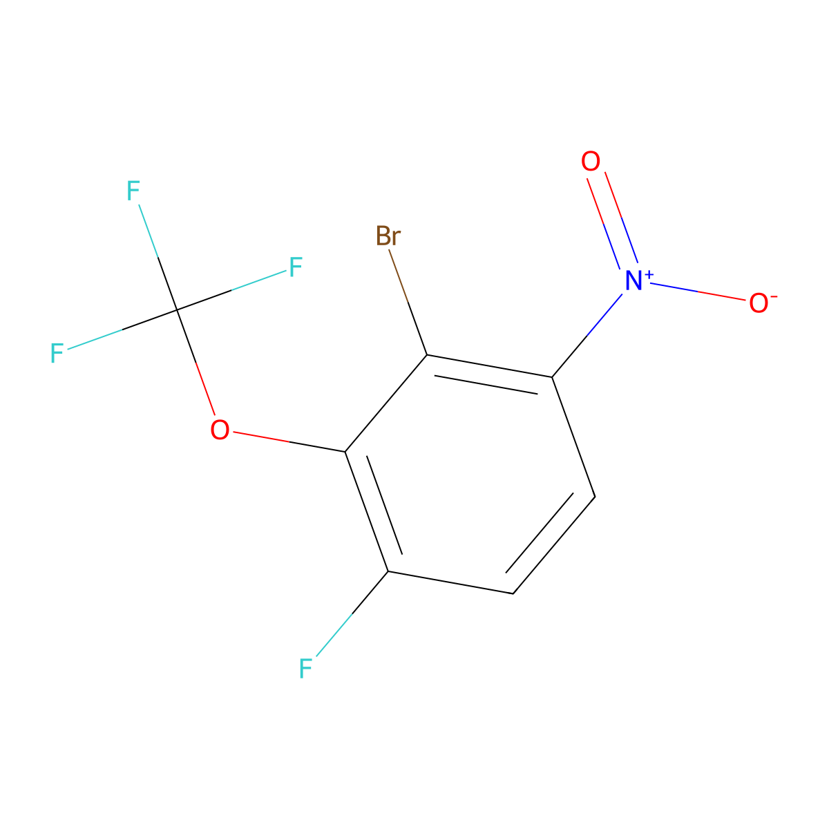 2-Bromo-4-fluoro-1-nitro-3-(trifluoromethoxy)benzene molecular structure, CAS 1807209-67-1