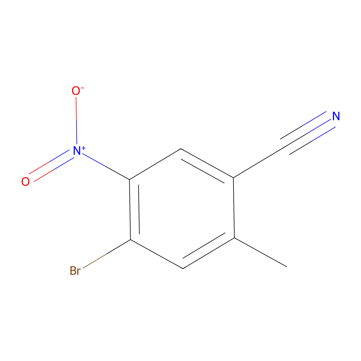 4-Bromo-2-methyl-5-nitrobenzonitrile molecular structure, CAS 1807210-13-4