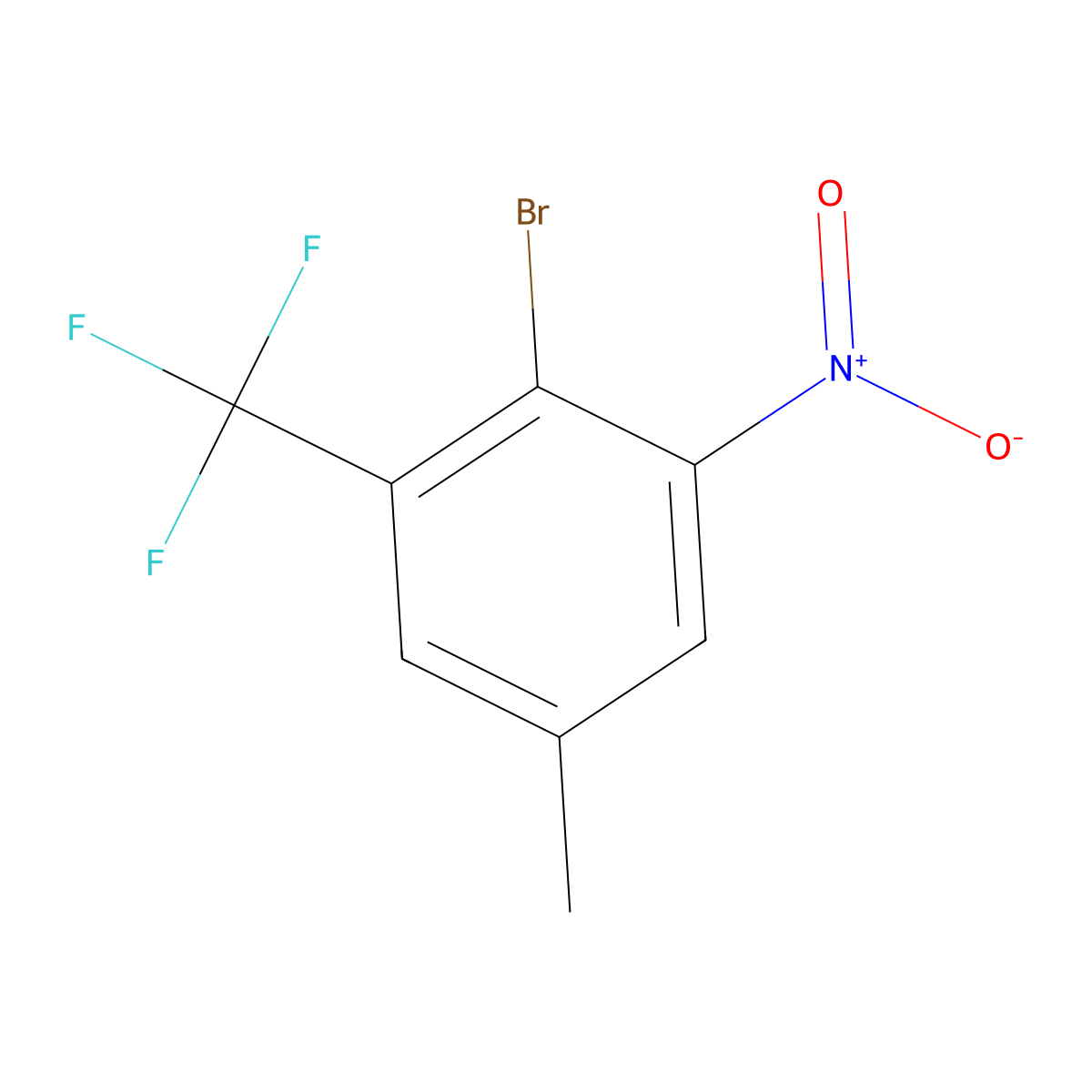 2-Bromo-5-methyl-1-nitro-3-(trifluoromethyl)benzene molecular structure, CAS 1807210-29-2