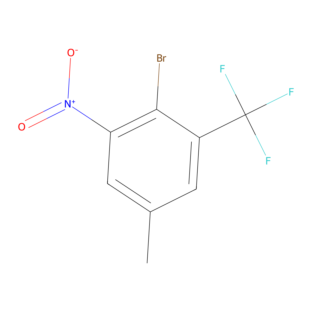 2-Bromo-5-methyl-1-nitro-3-(trifluoromethyl)benzene molecular structure, CAS 1807210-29-2